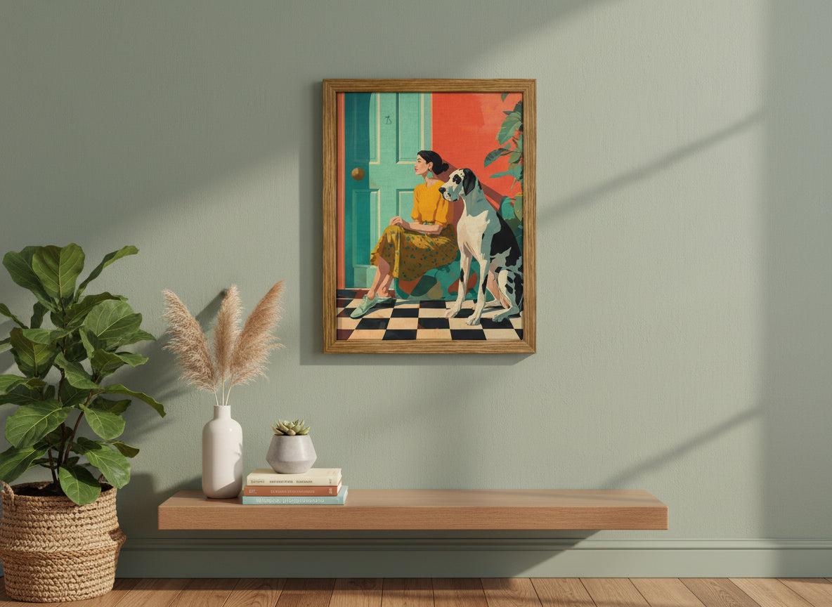 Boho Girl and the Great Dane