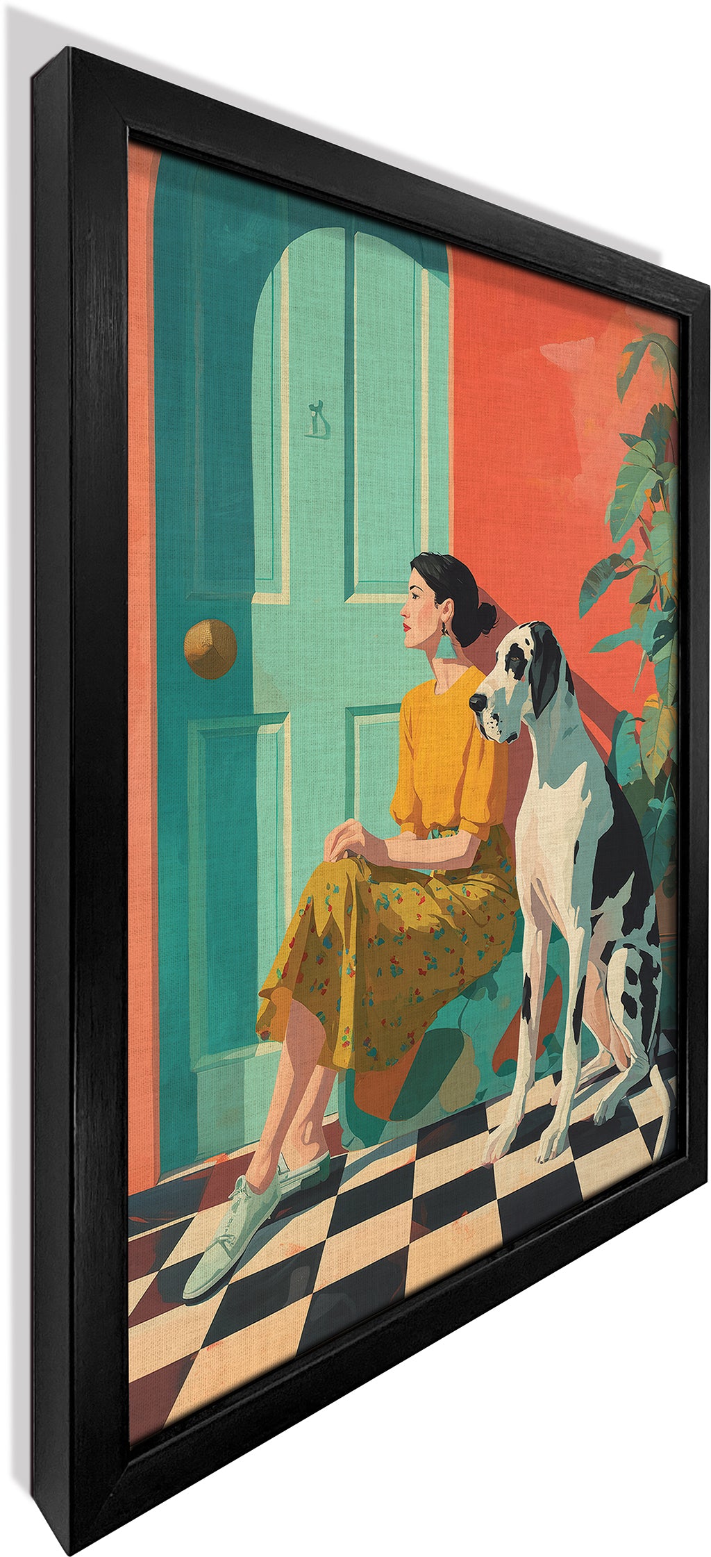 Boho Girl and the Great Dane