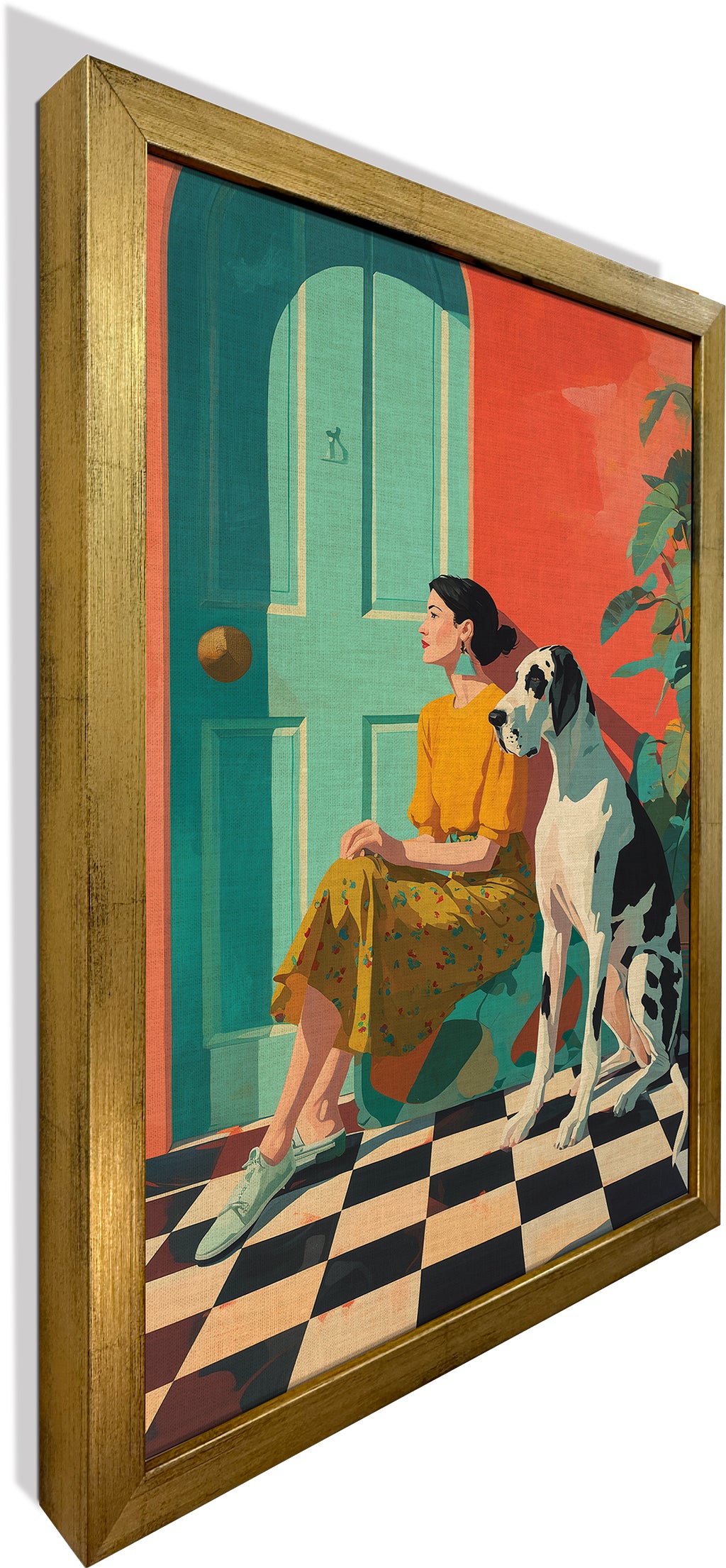 Boho Girl and the Great Dane