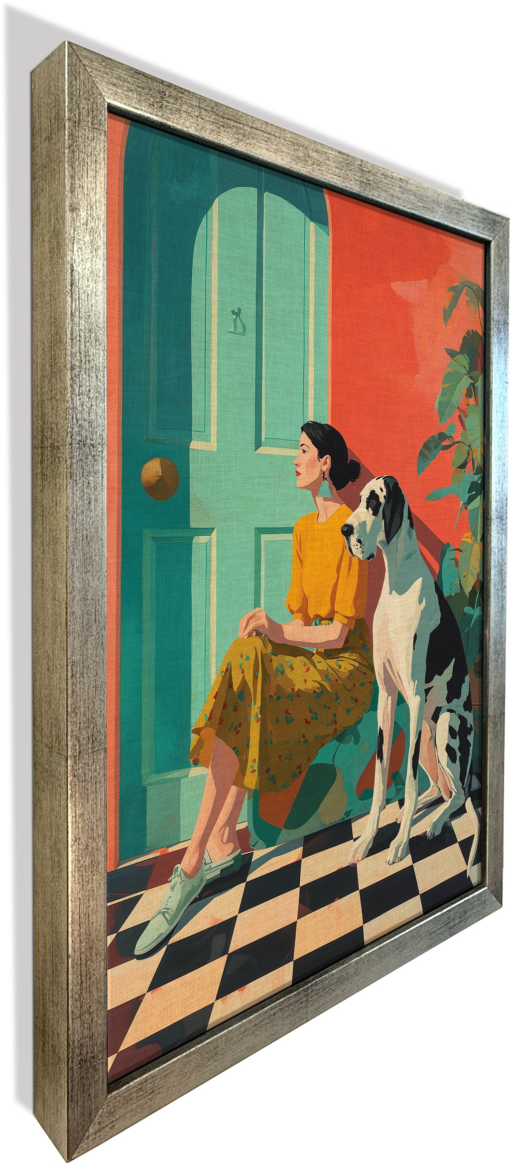 Boho Girl and the Great Dane