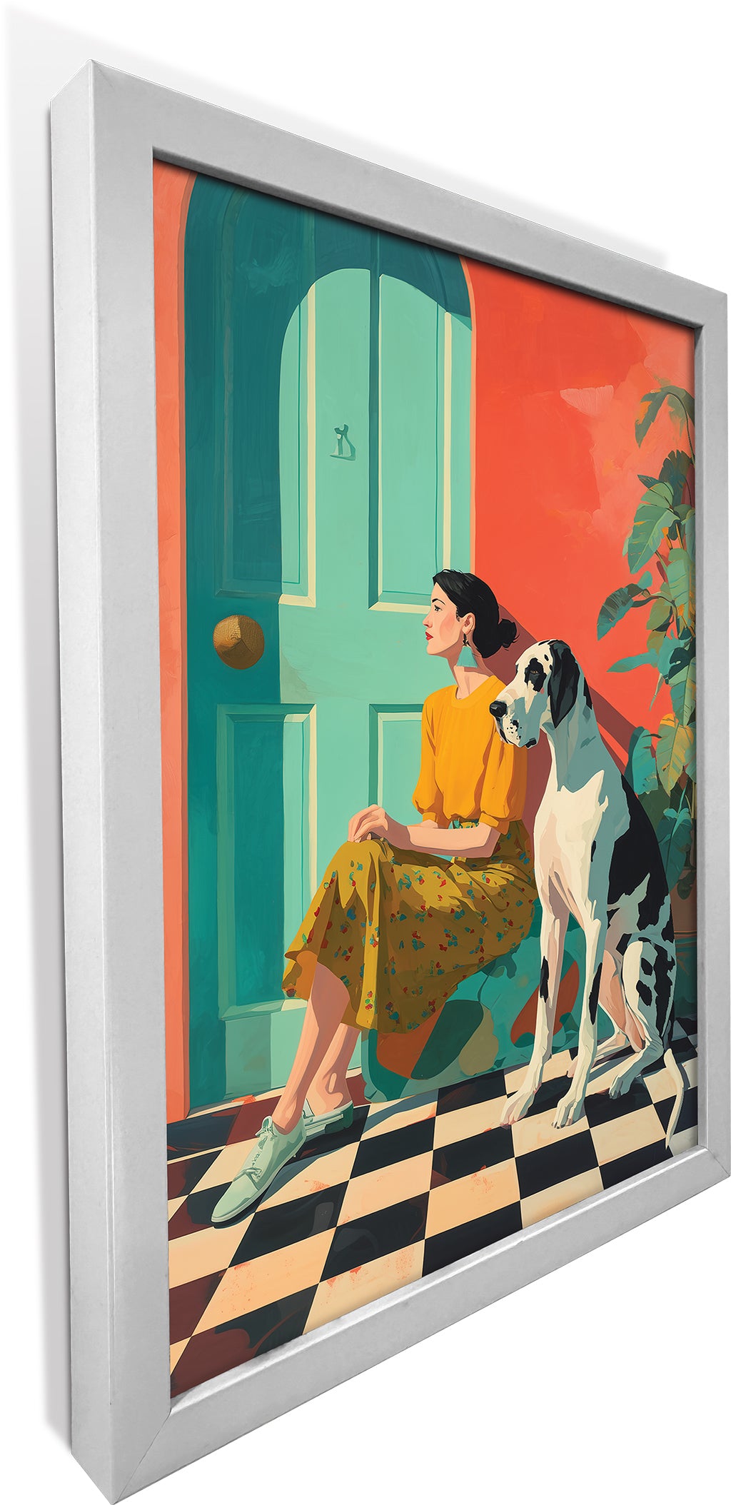 Boho Girl and the Great Dane