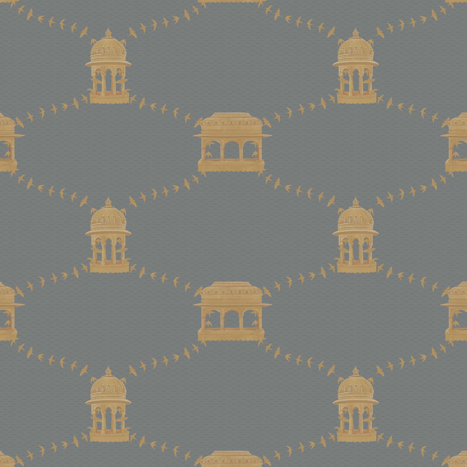 Chhatris in a Lake-Almond White