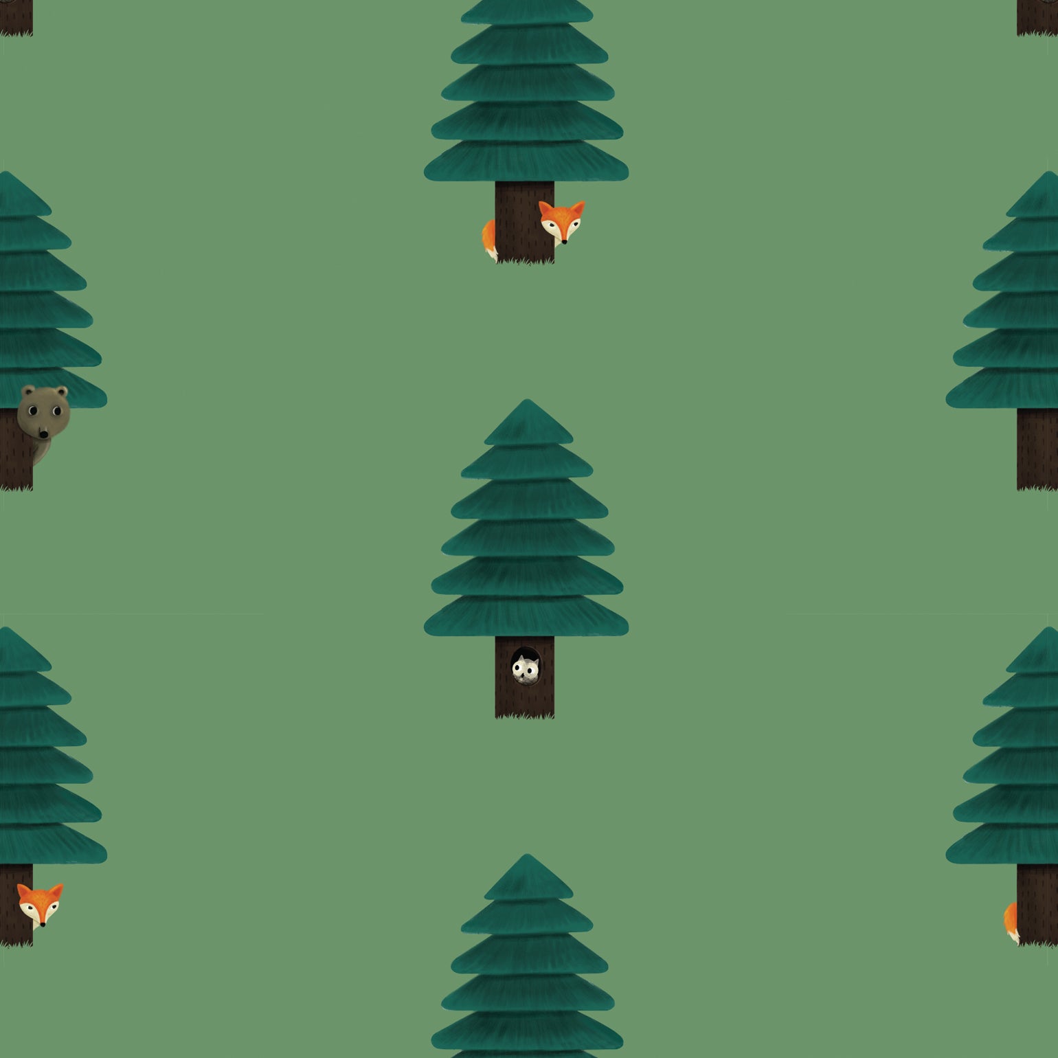 Hide & Seek-Forest Green