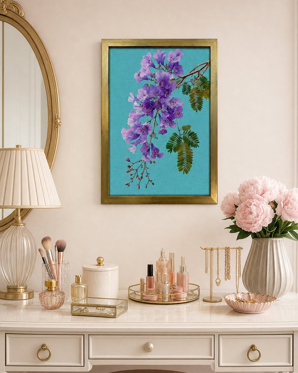 Jacaranda on Cyan