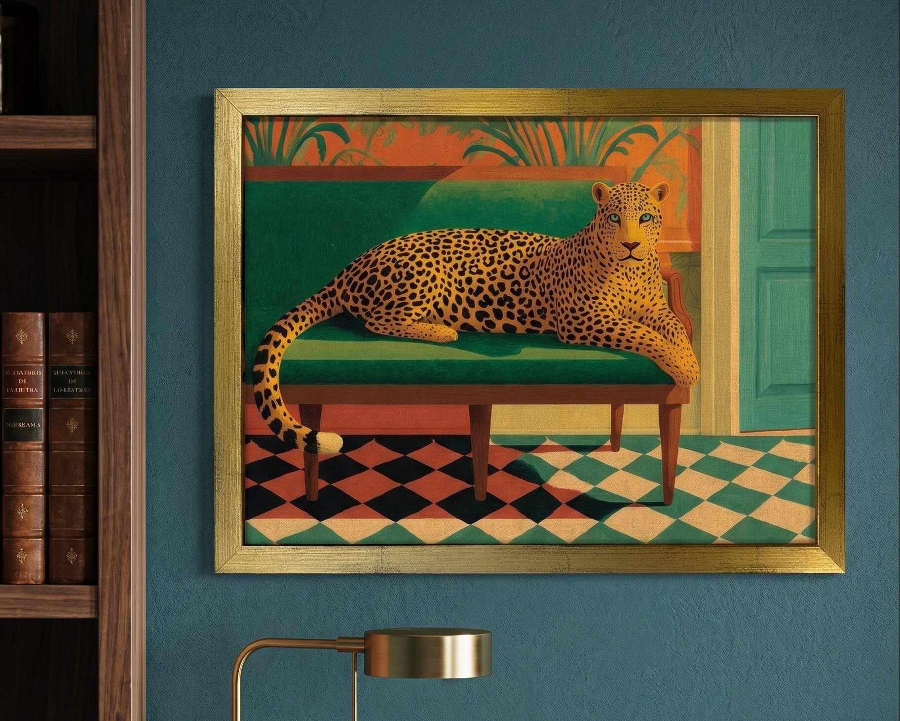 Leopard on the Emerald Couch
