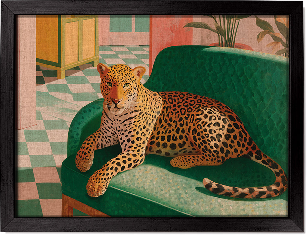 Leopard on the Green Couch