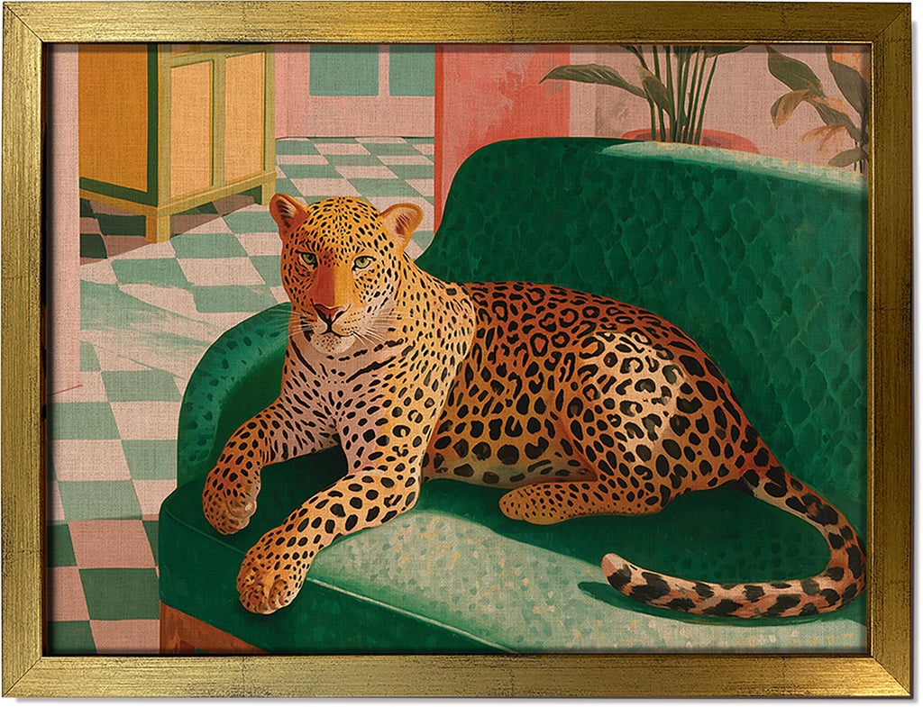 Leopard on the Green Couch