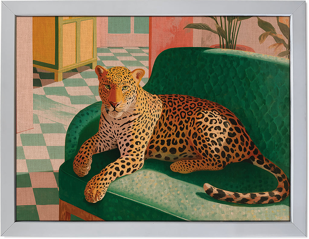 Leopard on the Green Couch