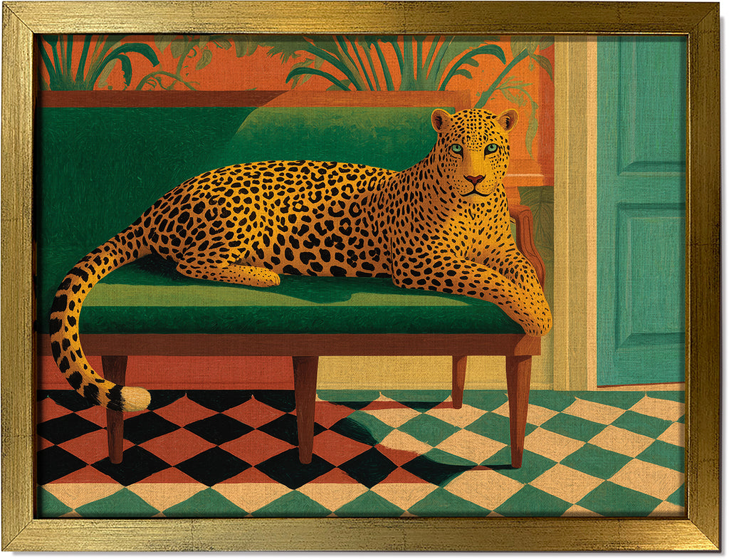 Leopard on the Emerald Couch
