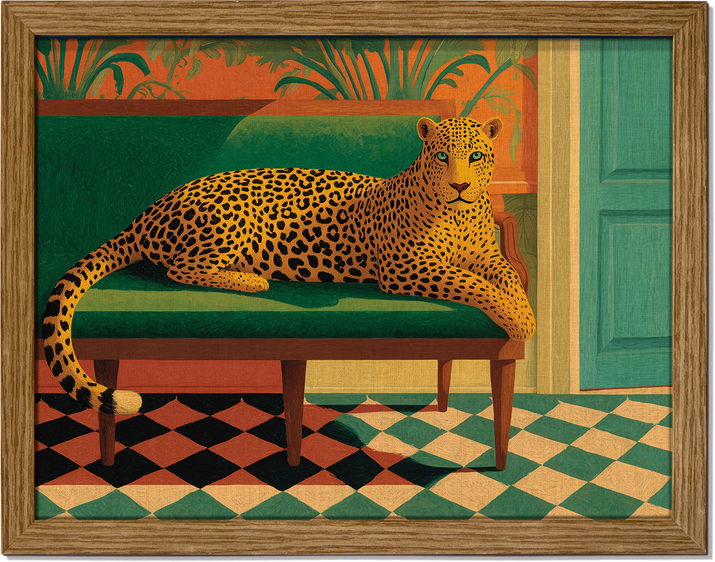 Leopard on the Emerald Couch