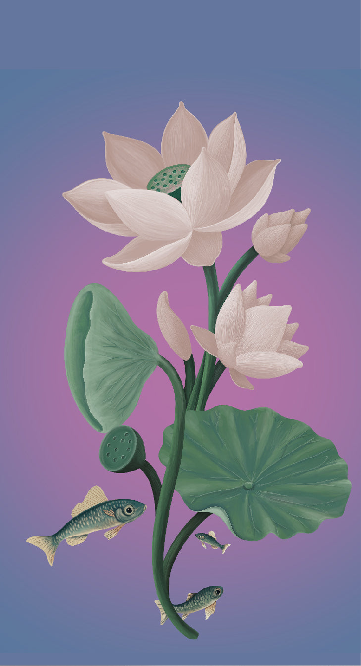Padma-Lilac & Blue