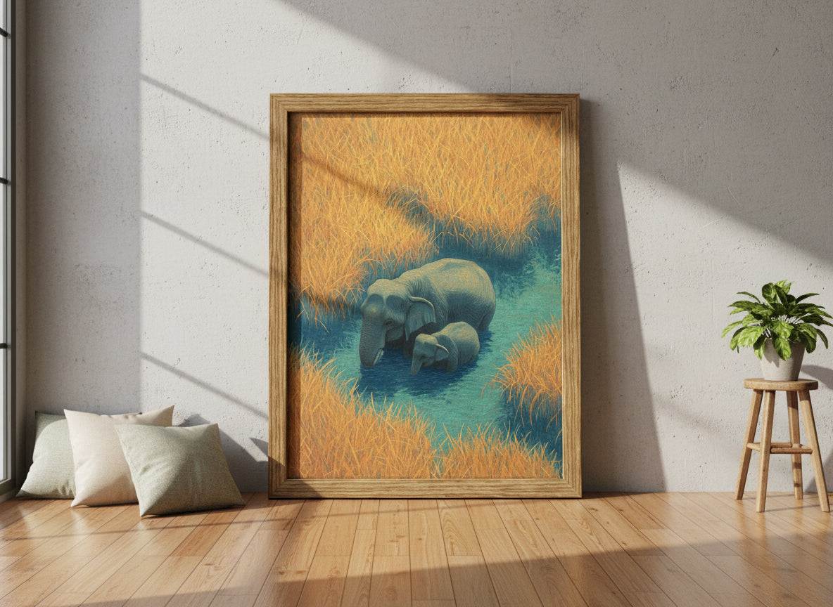 Mother & Calf in Kaziranga