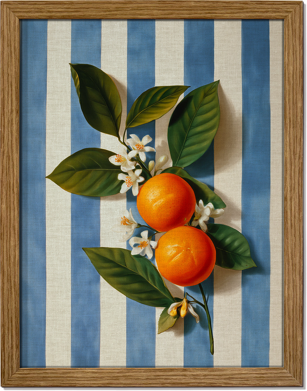 Oranges on Stripes