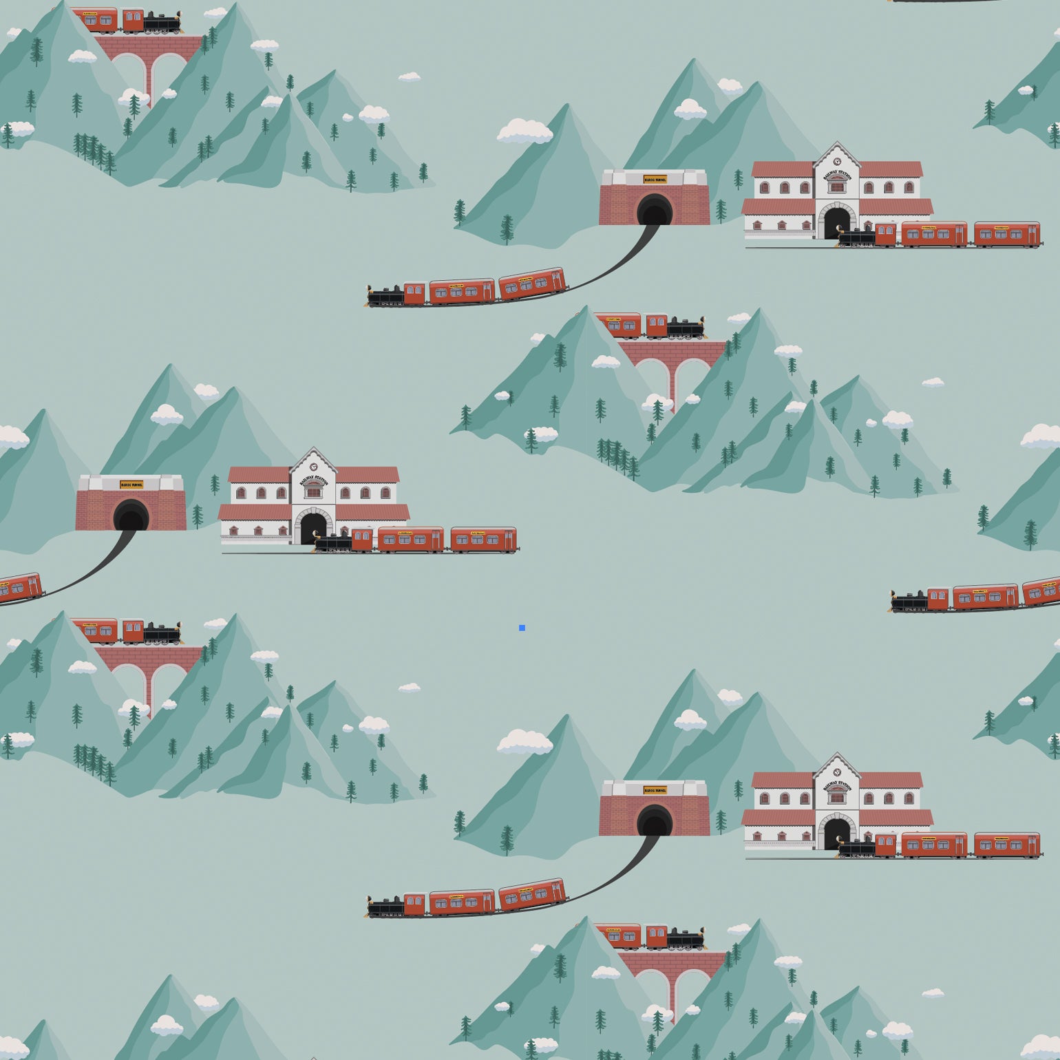 Toy Train-Teal